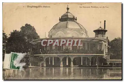 Cartes postales Enghien Les Bains Le Nouveau Pavillon Vu Du Lac