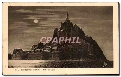 Cartes postales Le Mont St Michel Effet De Lune