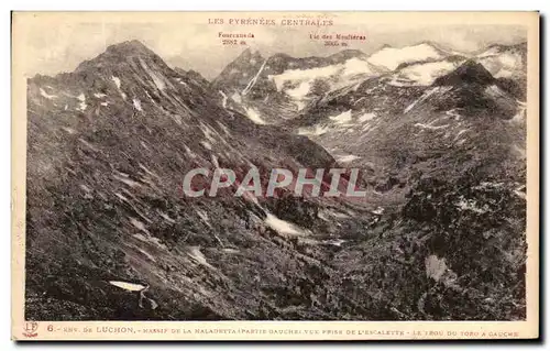 Cartes postales Les Pyrenee Centrales De Luchon Massif De La Maladetta