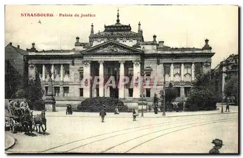 Cartes postales Strasbourg Palais de Justice Caleches Militaires militaria