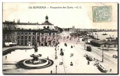 Cartes postales Bordeaux Perspective des Quais