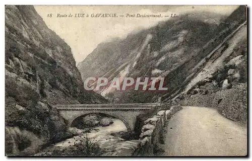 Cartes postales Route de Luz a Gavarnie Pont Desdouroucat