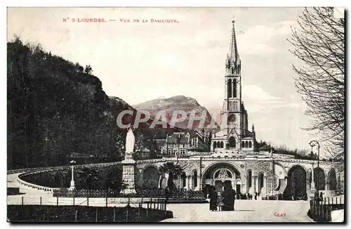 Cartes postales Lourdes Vue de La Basilique