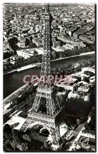 Ansichtskarte AK En Avion sur Paris La Tour Eiffel