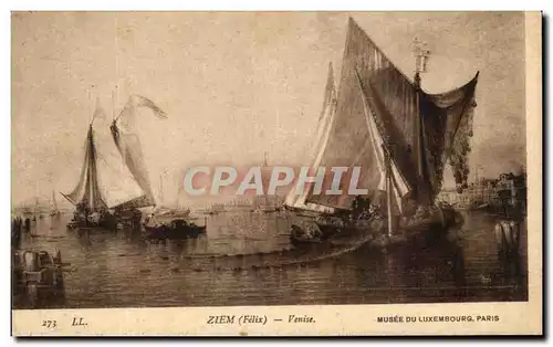 Cartes postales Ziem Venise Musee Du Luxembourg Paris Bateau