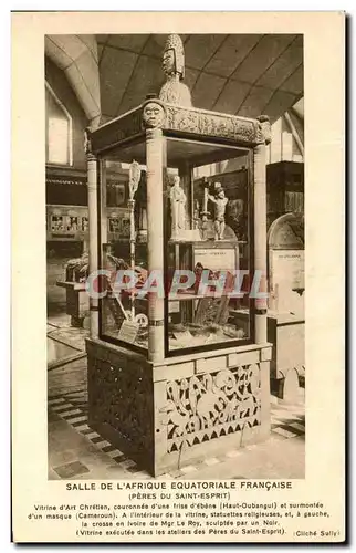 Cartes postales Salle De L&#39Afrique Equatoriale Francaise Vitrine d&#39art Chretine