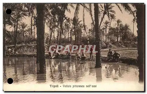 Cartes postales Tripoli Veduta Pifforesca Nell&#39 Oasi Lybie