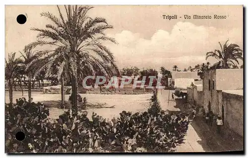 Cartes postales Tripoli Via Minarelo Rosse Lybie