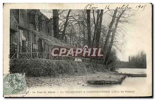 Cartes postales Le Tour de Marne De Champigny a Chennevieres L&#39Ecu de France