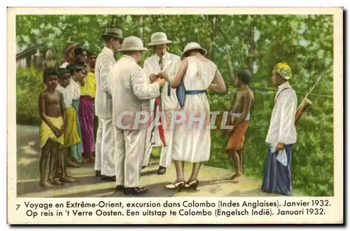 Ansichtskarte AK Voyage En Extreme Orient Excursion Dans Colombo Janvier 1932