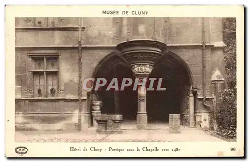 Cartes postales Musee De Cluny Hotel de cluny Portique sous la chapelle vers 1480