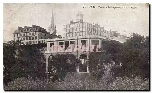 Cartes postales Pau Vue sur le Prolongement de la Place Royale