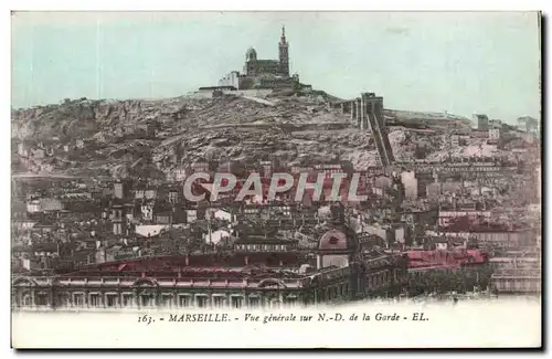 Ansichtskarte AK Marseille Vue Generale sur Nd de la Garde