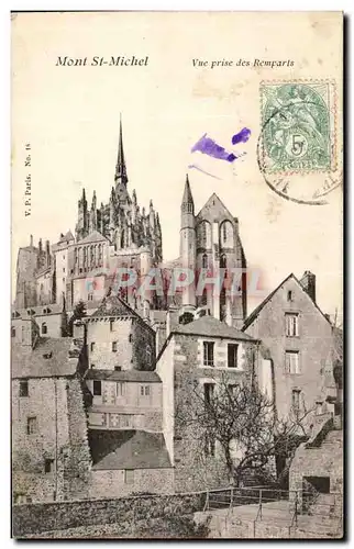 Cartes postales Mont St Michel Vue prise des Remparts