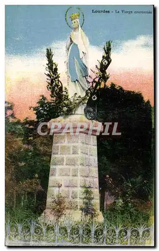 Cartes postales Lourdes La Vierge Couronnee