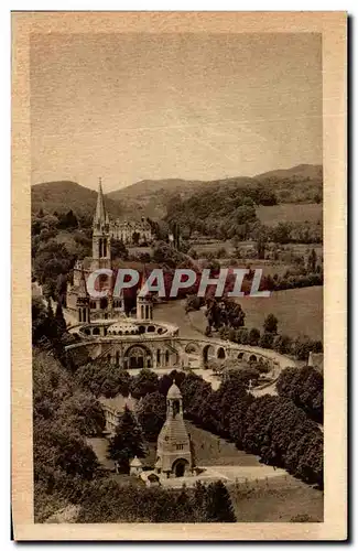 Cartes postales Lourdes La Basilique Vue de face