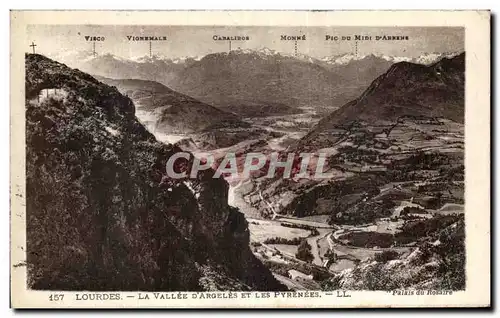 Cartes postales Lourdes La Vallee D&#39Argeles Et Les Pyrenees