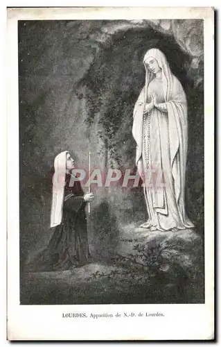 Cartes postales Lourdes Apparition de Lourdes