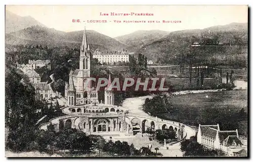 Ansichtskarte AK Lourdes Vue Plongeante sur la Basilique