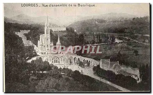 Cartes postales Lourdes Vue d&#39ensemble de la Basilique