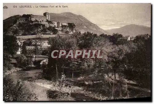 Cartes postales Lourdes Le Chateau Fort et le Gave