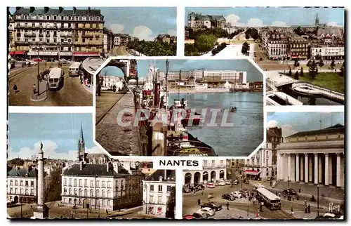 Cartes postales Nantes Place du Commerce Quartier Saint Pierre Saint Clement Vue Port