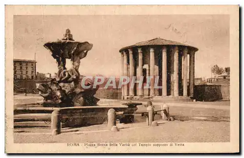Ansichtskarte AK Roma Piazza Bocca della Verita col Tempio supposto di Vesta