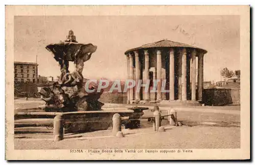 Cartes postales Roma Piazza Bocca della Verita col Tempio supposto di Vesta