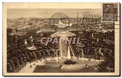 Cartes postales Les Petits Tableaux De Versailles Le chateau et les jardins