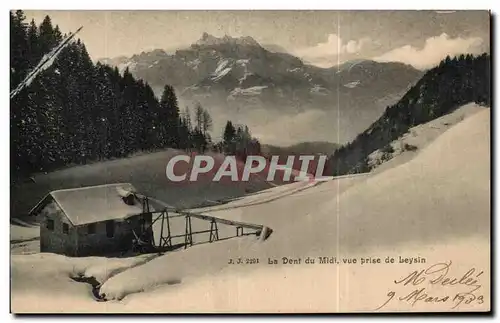 Cartes postales La dent du Midi vue Prise de Leysin