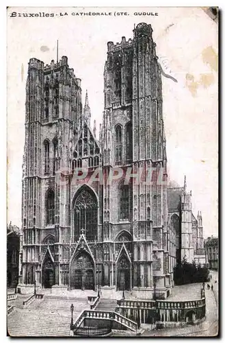 Cartes postales Bruxelles La Cathedrale