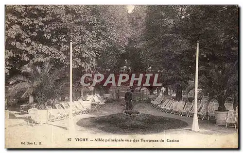 Cartes postales Vichy Allee principale vue des Terrasses du Casino