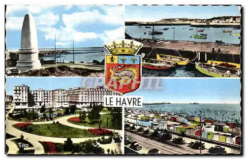 Cartes postales moderne Le havre Le pain de sucre l&#39avant port le square Saint Roch la plage