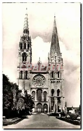 Cartes postales Chartres La Cathedrle Facade Principale