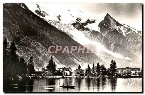 Ansichtskarte AK Chamonix Le Lac le mont Blanc Le dome Et L&#39Aiguille du Gouter