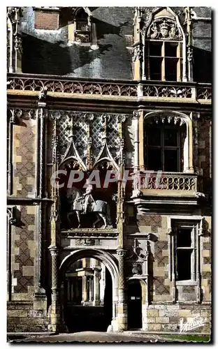 Cartes postales Les Merveilles Du Val De Loire Blois Entree du Chateau Aile Louis Statue du Roi