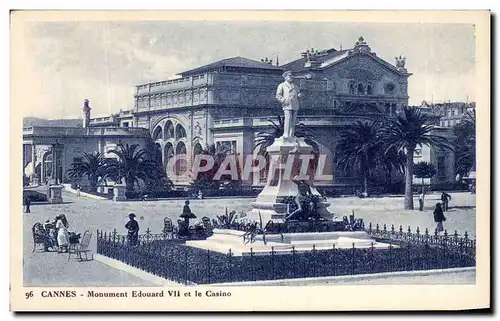 Ansichtskarte AK Cannes Monument Edouard VII Et le Casino