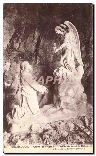 Cartes postales Rocamadour Grotte de l&#39Agonie Jesus recevant le Calice