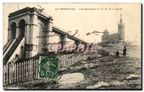 Cartes postales Marseille Les Ascenseurs De N D De In Garde