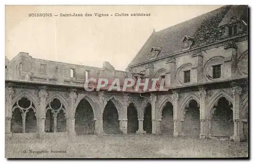 Ansichtskarte AK Soissons Saint Jean des Vignes Cloitre Exterieur