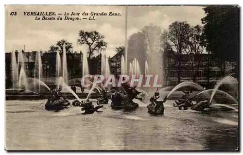 Cartes postales Versailles Le Tour des Grandes Eaux Le Bassin du Dragon