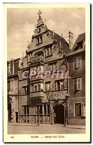 Ansichtskarte AK Colmar Maison Des Tetes