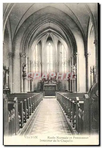 Cartes postales Virton Ecole Normale Et Pensionnat Interieur De La Chapelle