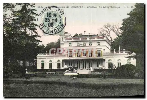 Ansichtskarte AK Paris Bois De Boulogne Chateau De Longchamps