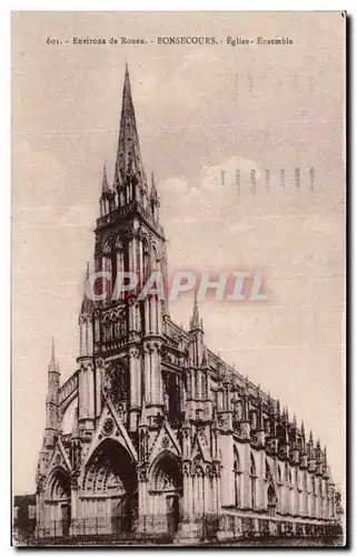 Cartes postales Bonsecours Eglise Ensemble Environs de Rouen