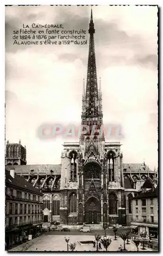 Cartes postales La Cathedrale Sa Fleche en Fonte Construite Rouen