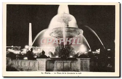 Cartes postales Paris Le Palais de la Concorde la nult