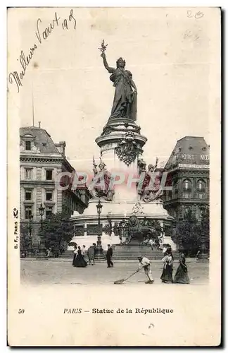 Cartes postales Paris Statue de la Republique