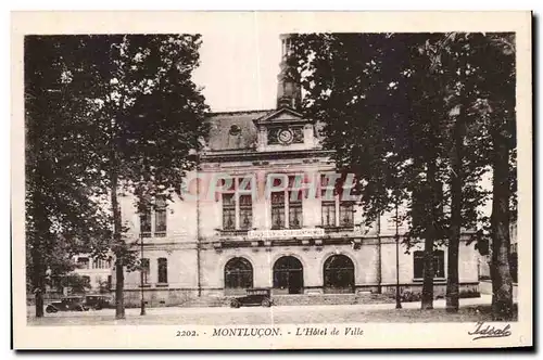 Cartes postales Montlucon L&#39Hotel de Ville Exposition de Chrysanthemes