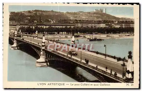 Ansichtskarte AK Lyon Artistique Le Pont Gallieni et Quai Gailleton